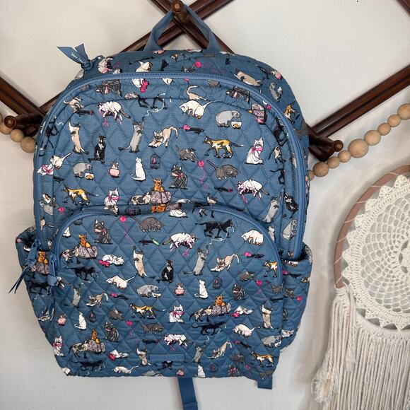 Vera Bradley Cats Meow Quilted Backpack